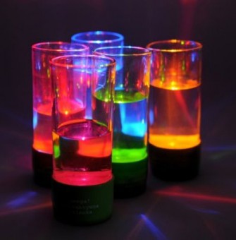 Radioactive party glass