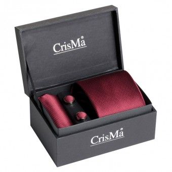 CrisMa Krawat, kolor bordowy 7029702