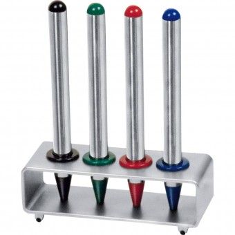CrisMa 4 Stainless-Steel Ball Pens / stand.