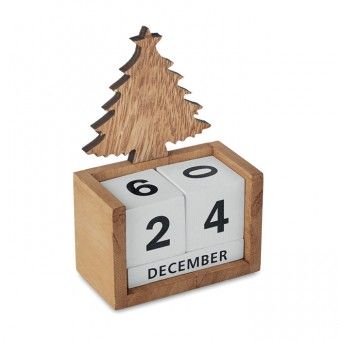 Drewniany manualny kalendarz