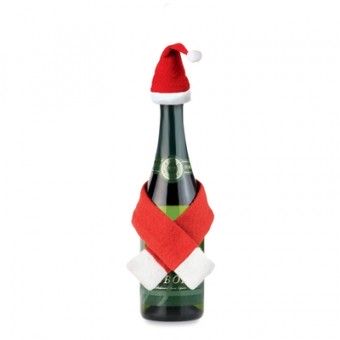 Santa outfit for a bottle