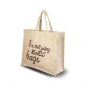 Jute Bags 173A Slogan Bag with Padded Cotton Handles