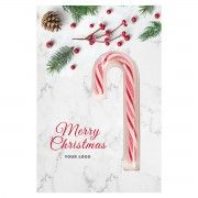 CHRISTMAS CARD WITH CANDY CANE